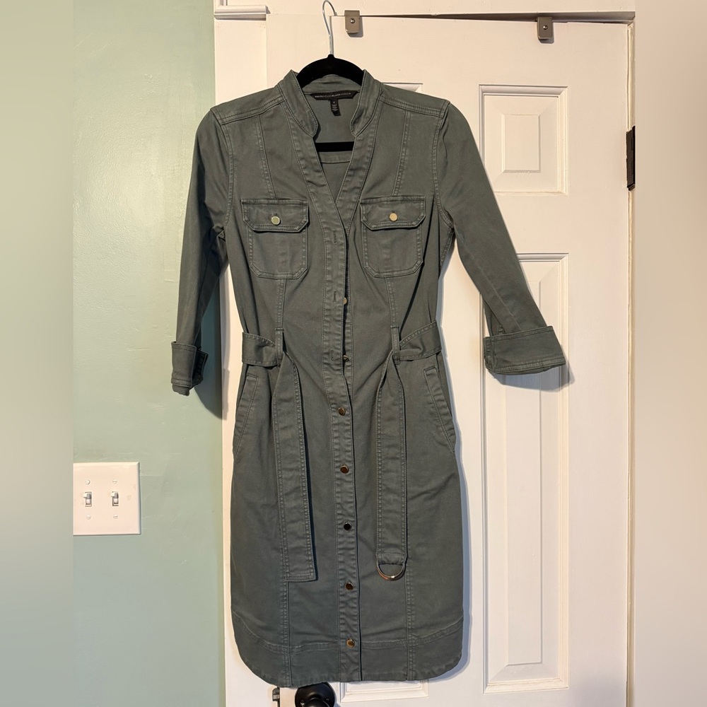 White House Black Market Olive Dress